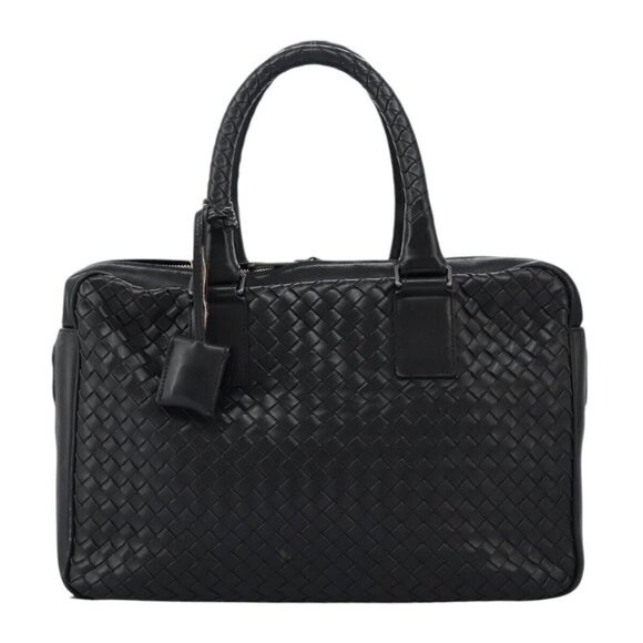 BOTTEGA VENETA INTRECCIATO Hand Bag Leather Black Auth - Picture 2 of 16